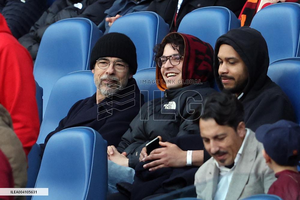 Vip in the stand, Alessandro and Leonardo Gassman in AS Roma vs Como 1907, at Olympic Stadium in Rome on march 02, 2025