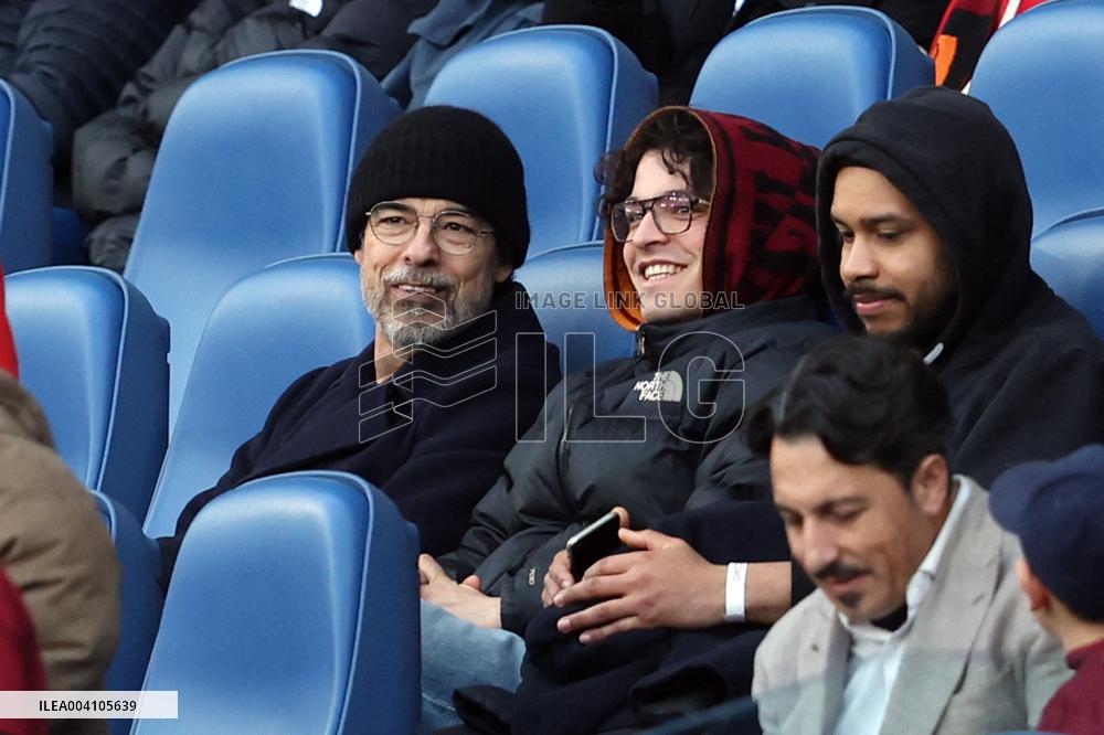 Vip in the stand, Alessandro and Leonardo Gassman in AS Roma vs Como 1907, at Olympic Stadium in Rome on march 02, 2025