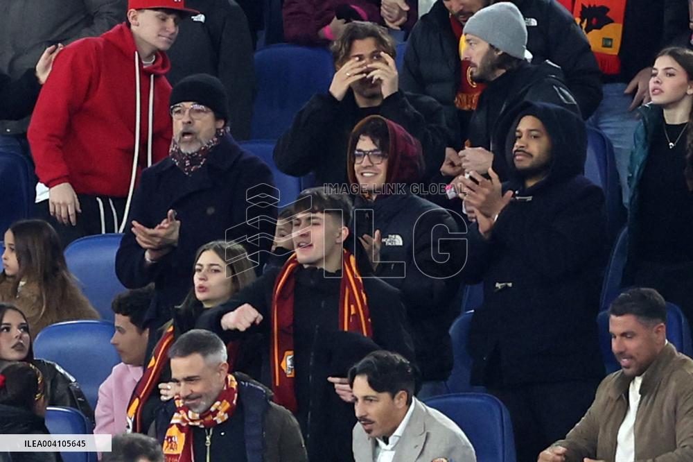 Vip in the stand, Alessandro and Leonardo Gassman in AS Roma vs Como 1907, at Olympic Stadium in Rome on march 02, 2025