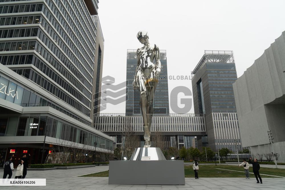 Giant Machina Sculpture in Shanghai