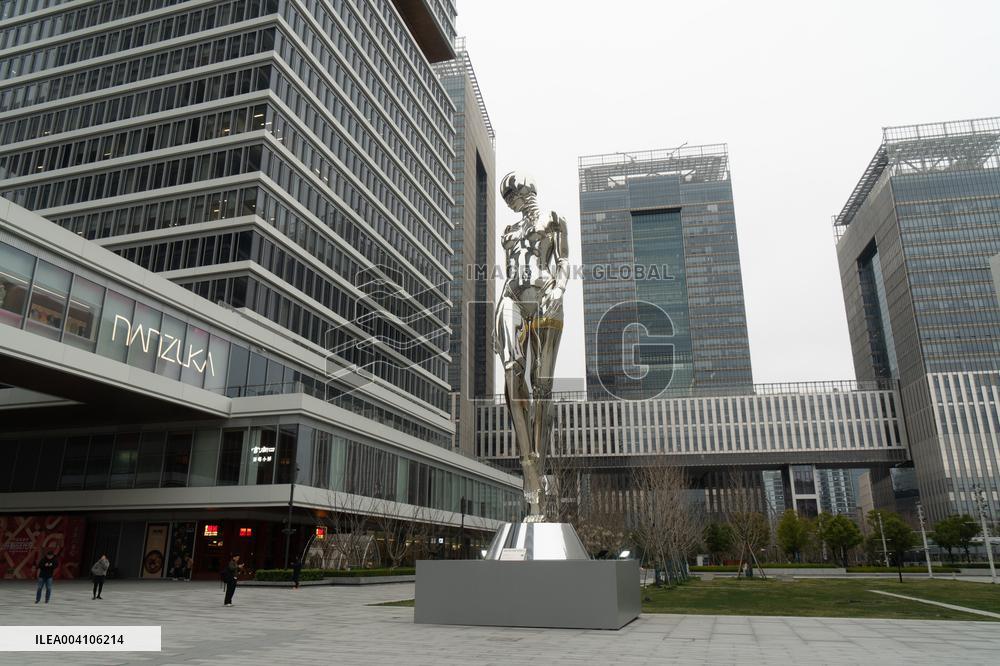 Giant Machina Sculpture in Shanghai