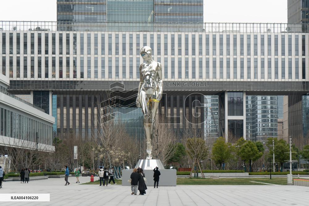 Giant Machina Sculpture in Shanghai