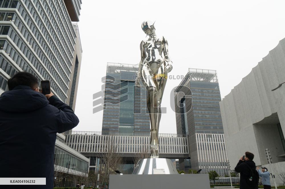 Giant Machina Sculpture in Shanghai
