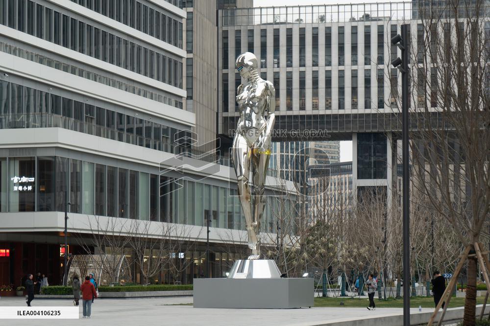 Giant Machina Sculpture in Shanghai