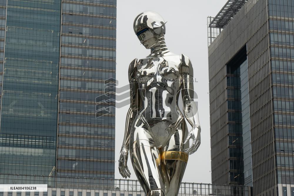 Giant Machina Sculpture in Shanghai