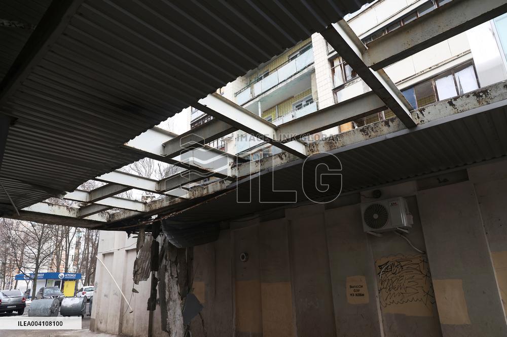 Response effort to Russian drone strike in Kharkiv