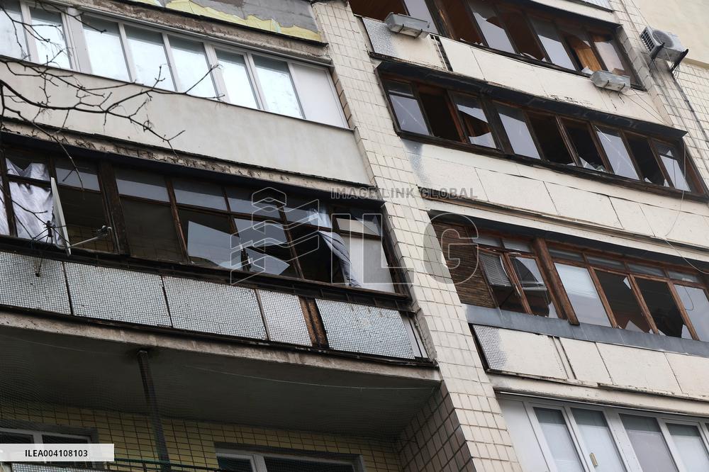 Response effort to Russian drone strike in Kharkiv