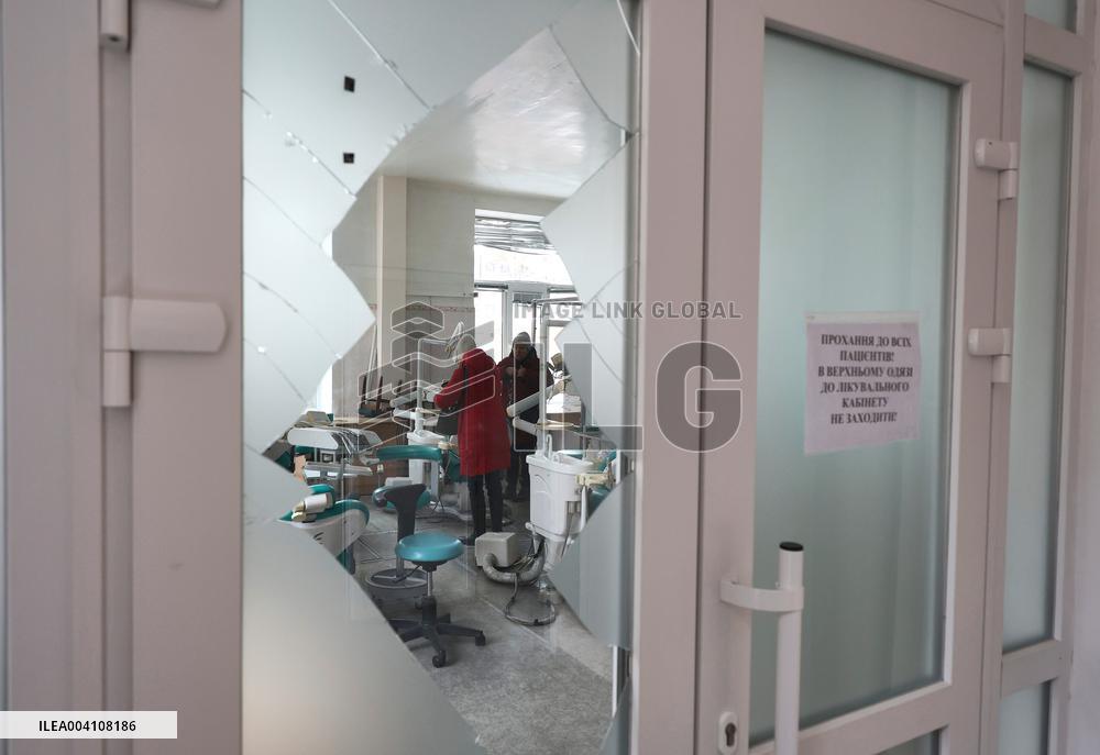 Response effort to Russian drone strike in Kharkiv