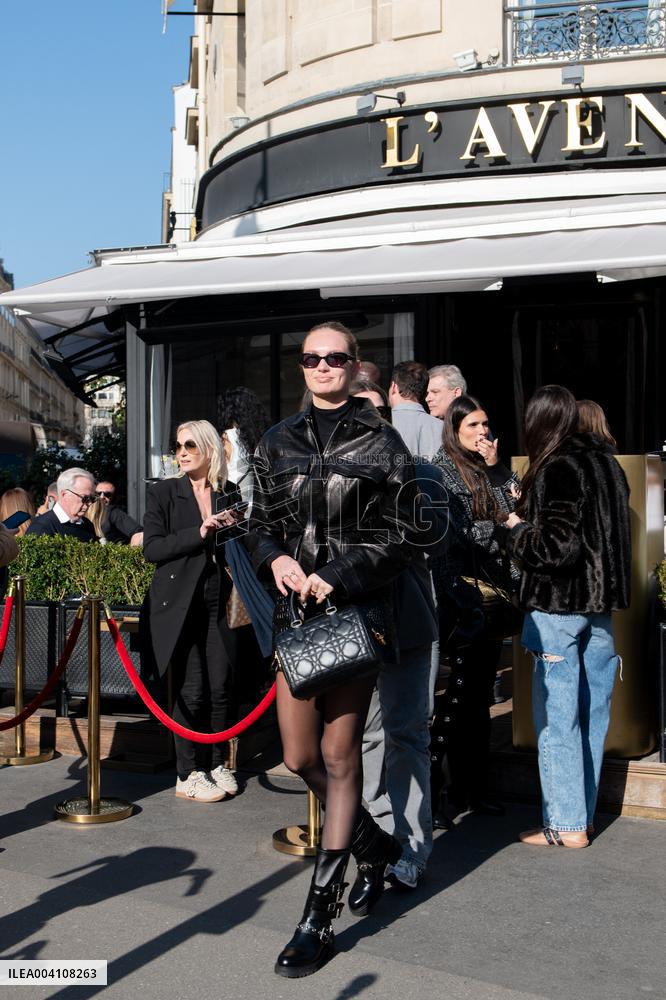 PFW - Romee Strijd  At L'Avenue Restaurant