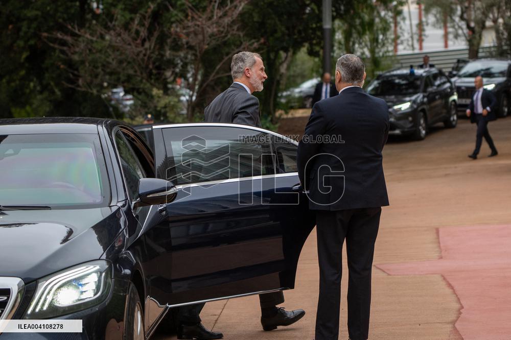 King Felipe Visits The Barcelona Supercomputing Center