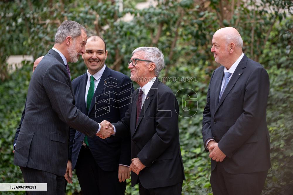 King Felipe Visits The Barcelona Supercomputing Center