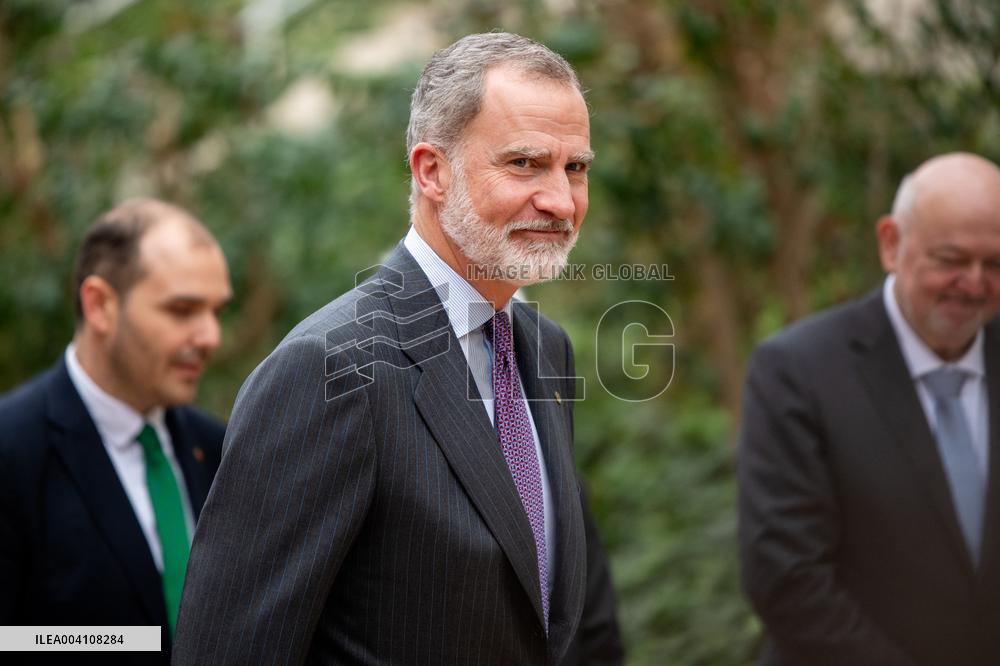 King Felipe Visits The Barcelona Supercomputing Center