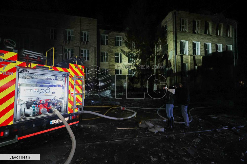 Kharkiv hospital gets damaged by Russian drone attack