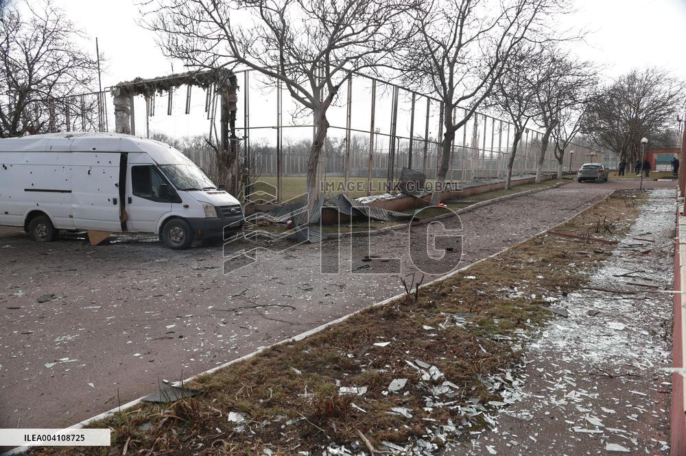 Russian drone attack damages FC Chornomorets training ground in Odesa