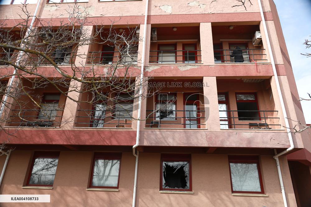 Russian drone attack damages FC Chornomorets training ground in Odesa