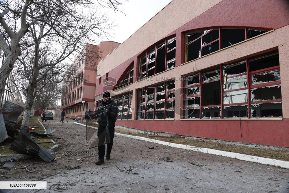 Russian drone attack damages FC Chornomorets training ground in Odesa