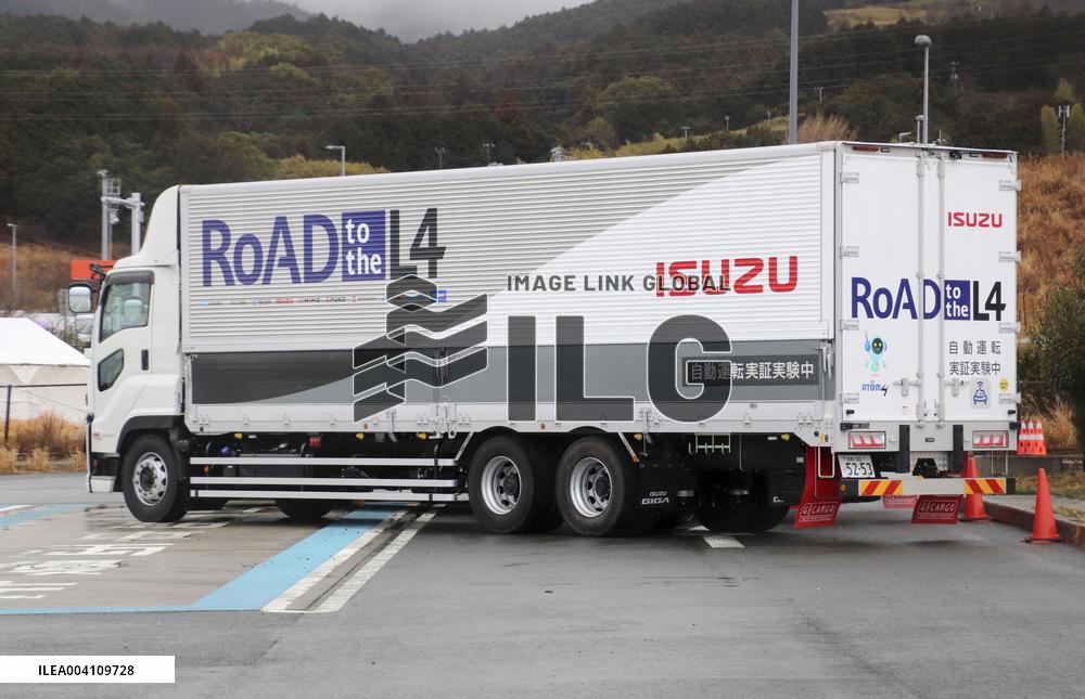 Self-driving truck test