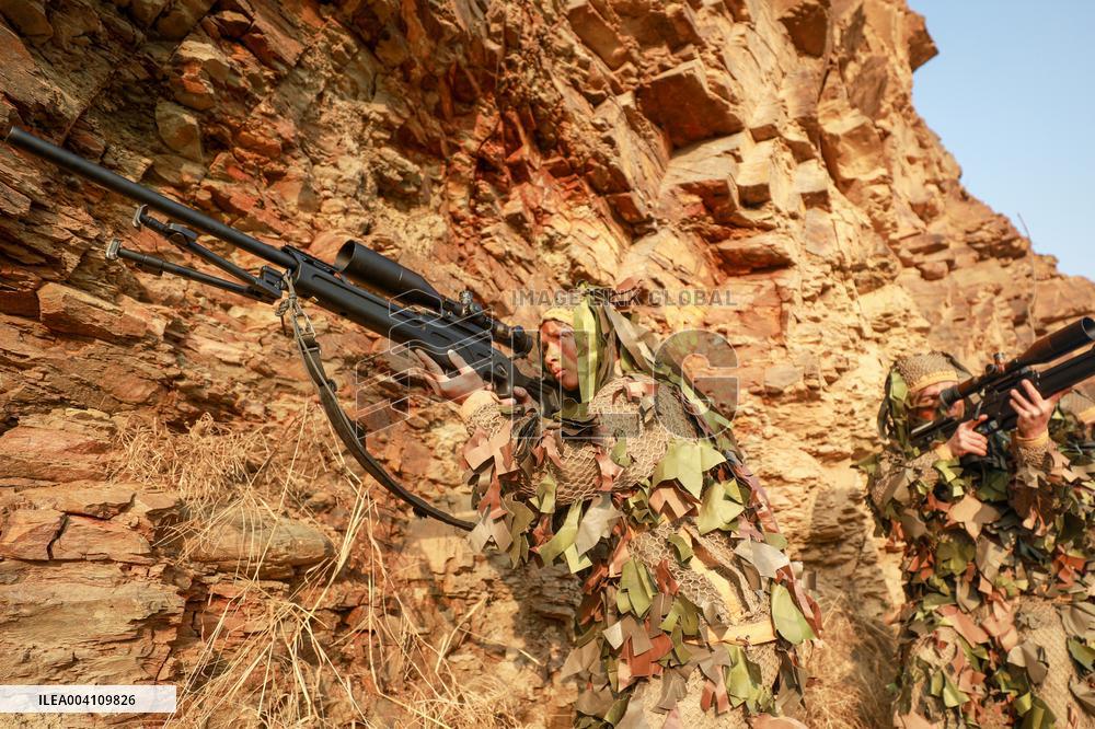 A Reconnaissance Team Exercises at A Field Comprehensive Training Base