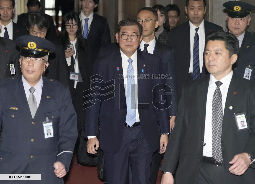Japan PM Ishiba at parliament