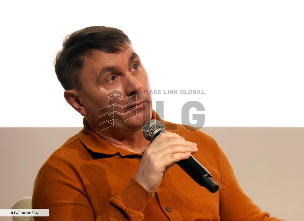 Serviceman Kostiantyn Vierinov attends the premiere of Memory, a new music video by the Cultural Forces of Ukraine, Kyiv, Ukrain