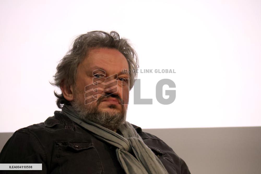 Serviceman Kostiantyn Vierinov attends the premiere of Memory, a new music video by the Cultural Forces of Ukraine, Kyiv, Ukrain