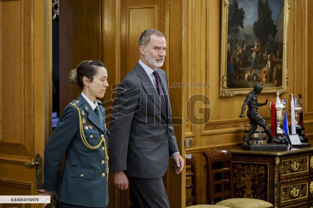 King Felipe Receives Representatives Of The Callia Foundation - Madrid