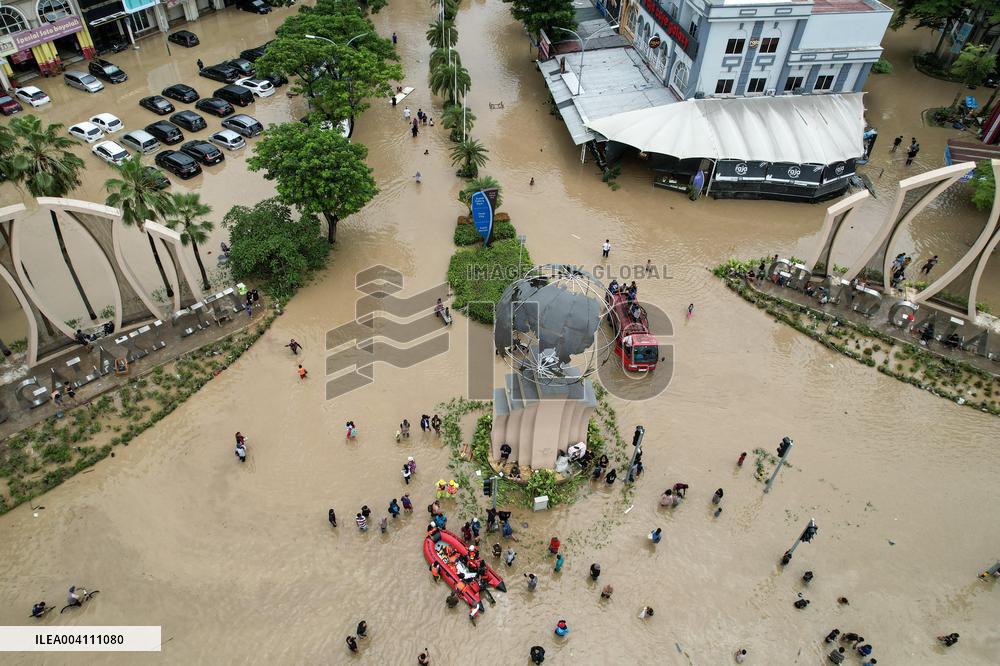 Hundreds Evacuated As Torrential Rains Flood Indonesia