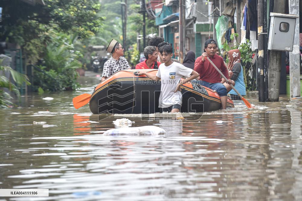 Hundreds Evacuated As Torrential Rains Flood Indonesia