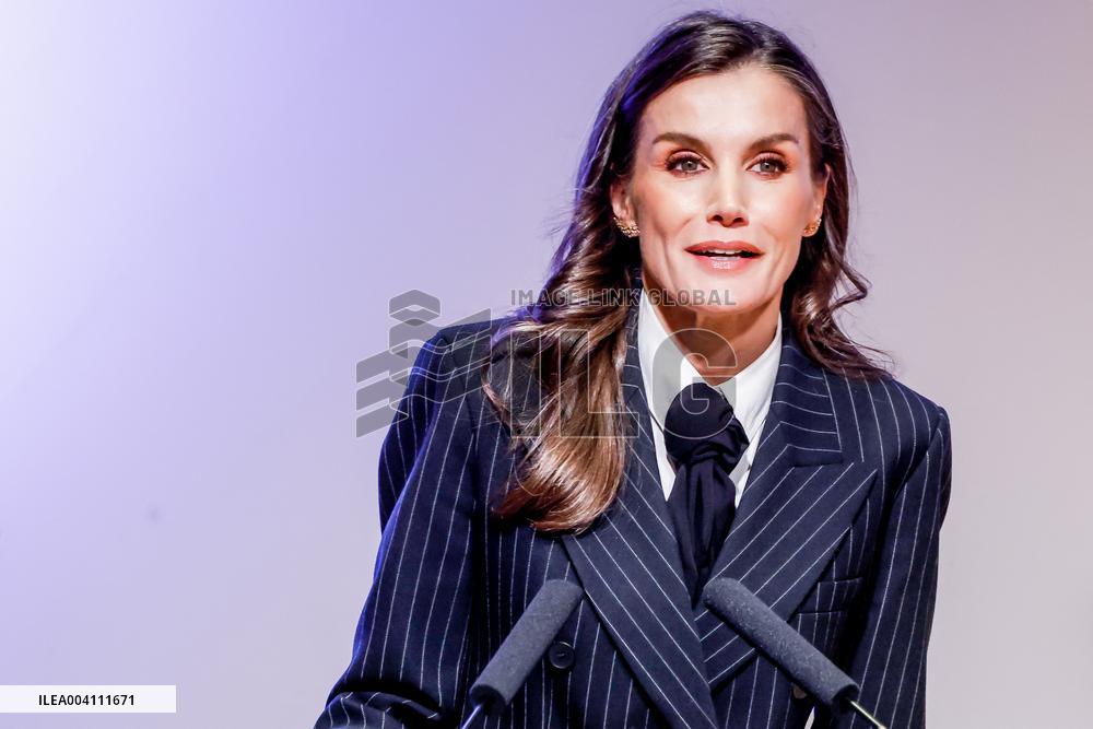 Queen Letizia At The World Rare Disease Day Event In Oviedo