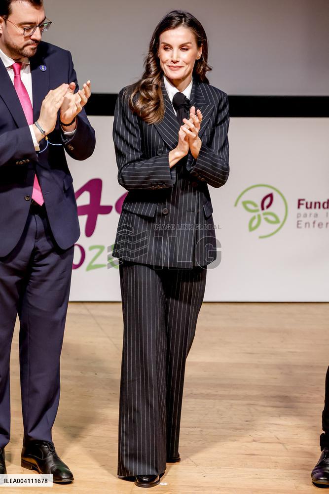 Queen Letizia At The World Rare Disease Day Event In Oviedo