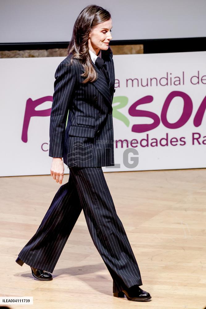 Queen Letizia At The World Rare Disease Day Event In Oviedo