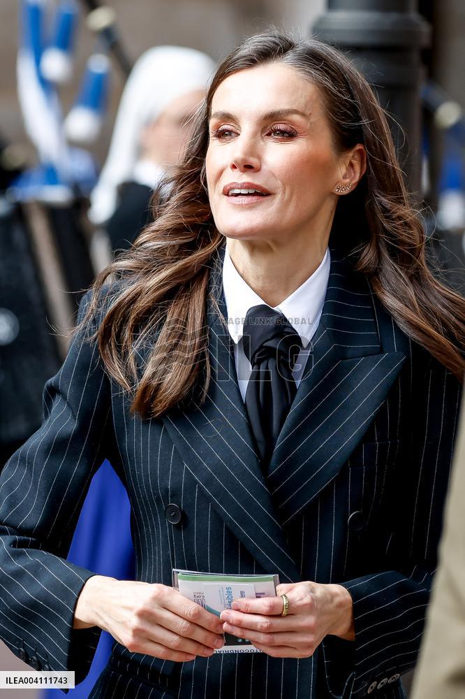 Queen Letizia At The World Rare Disease Day Event In Oviedo