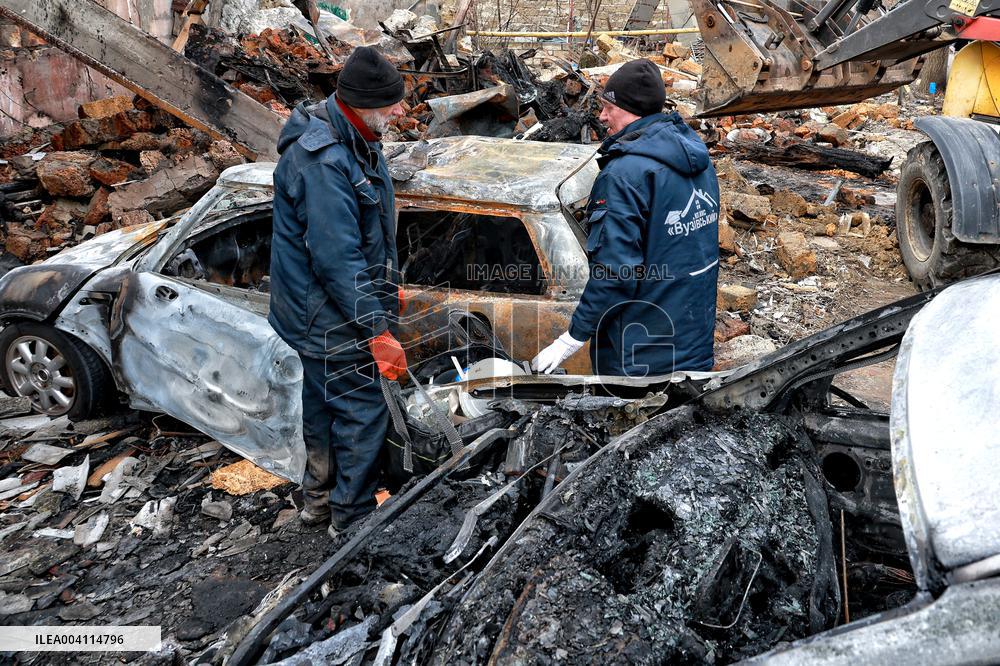 Aftermath of Russian drone attack on Odesa, March 4, 2025