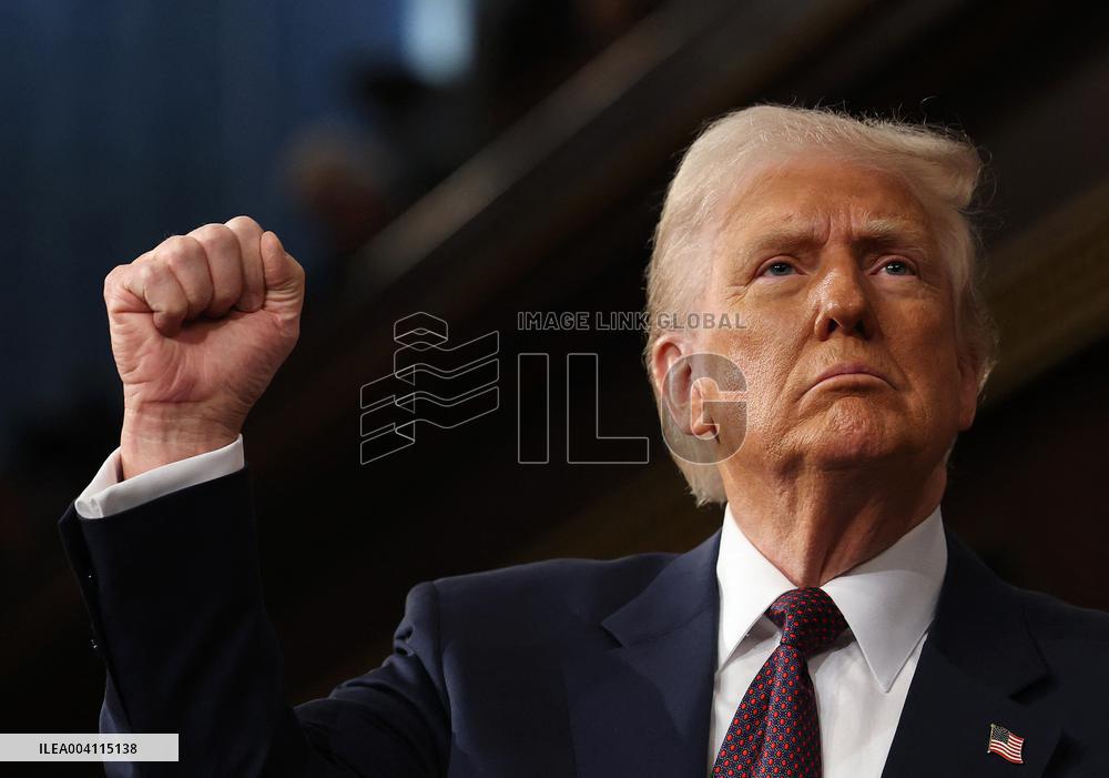 President Trump Delivers Addresses A Joint Session Of Congress - DC