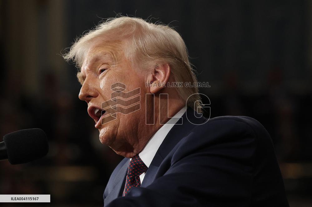 President Trump Delivers Addresses A Joint Session Of Congress - DC