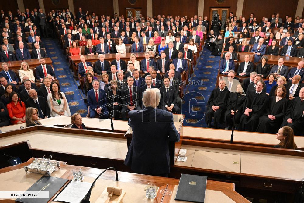 President Trump Delivers Addresses A Joint Session Of Congress - DC
