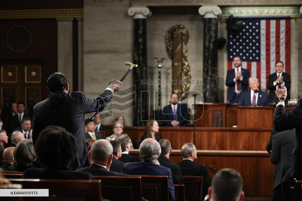 President Trump Delivers Addresses A Joint Session Of Congress - DC
