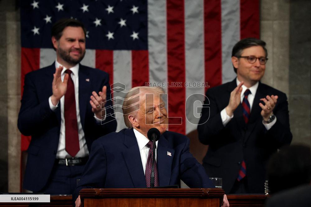 President Trump Delivers Addresses A Joint Session Of Congress - DC