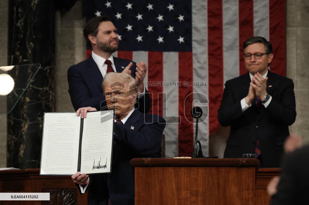 President Trump Delivers Addresses A Joint Session Of Congress - DC