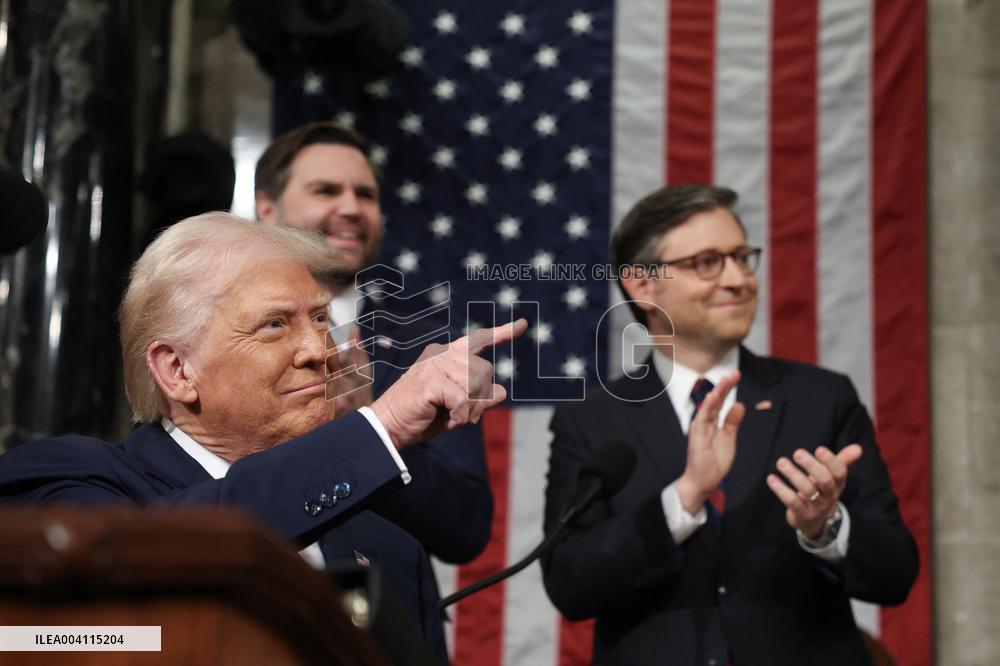President Trump Delivers Addresses A Joint Session Of Congress - DC