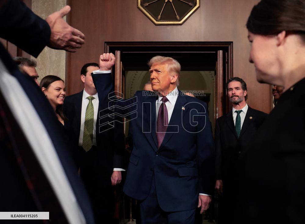 President Trump Delivers Addresses A Joint Session Of Congress - DC