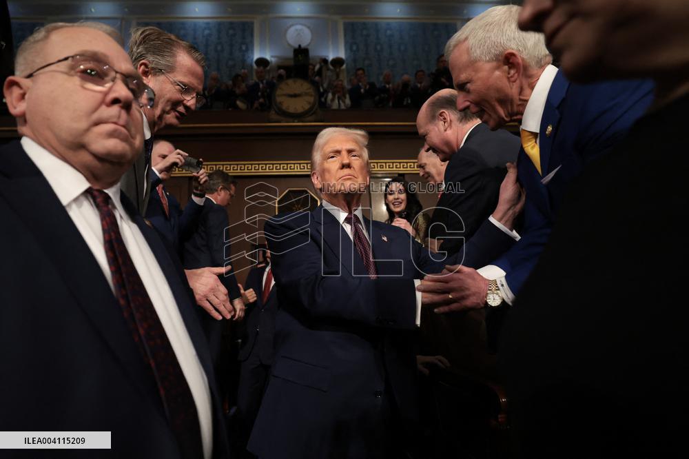 President Trump Delivers Addresses A Joint Session Of Congress - DC
