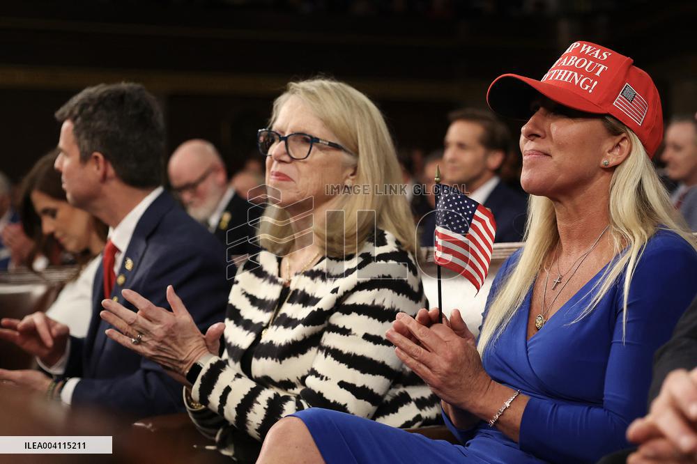 President Trump Delivers Addresses A Joint Session Of Congress - DC