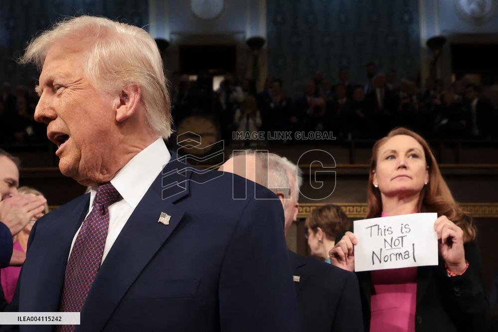 President Trump Delivers Addresses A Joint Session Of Congress - DC