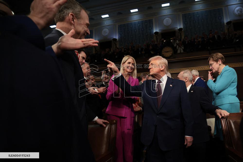 President Trump Delivers Addresses A Joint Session Of Congress - DC