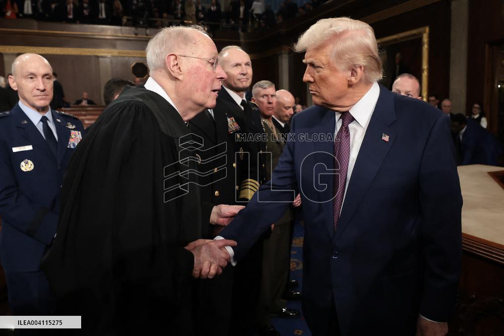 President Trump Delivers Addresses A Joint Session Of Congress - DC