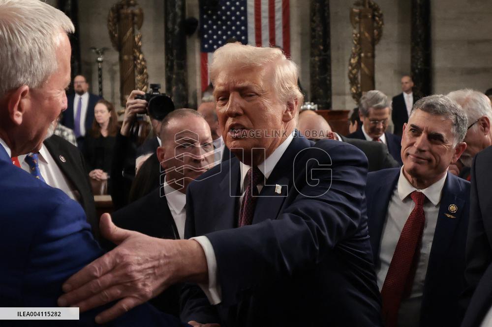 President Trump Delivers Addresses A Joint Session Of Congress - DC