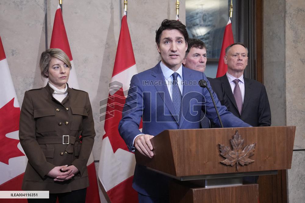 Trudeau Press Conference on Imposed US Tariffs - Ottawa
