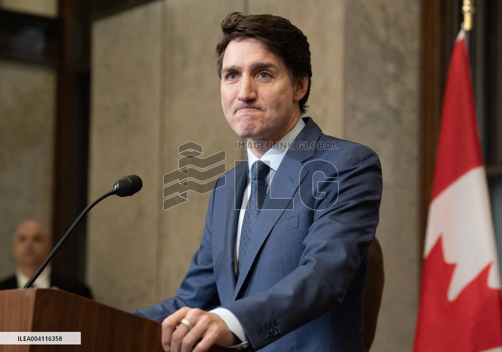 Trudeau Press Conference on Imposed US Tariffs - Ottawa
