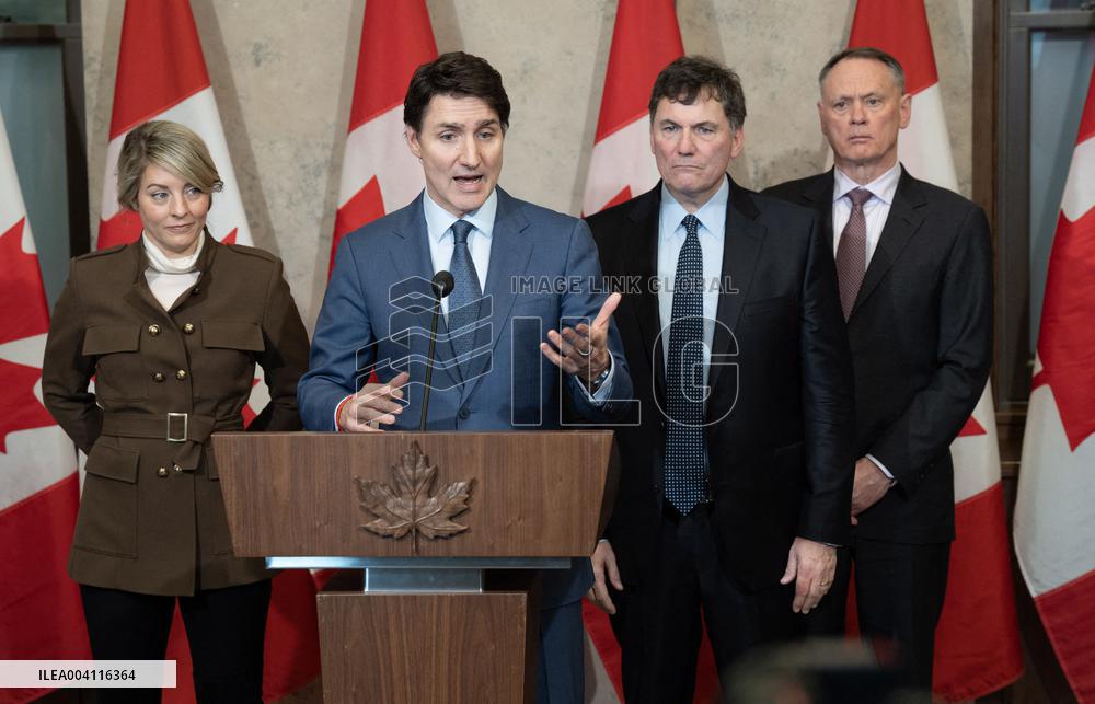 Trudeau Press Conference on Imposed US Tariffs - Ottawa